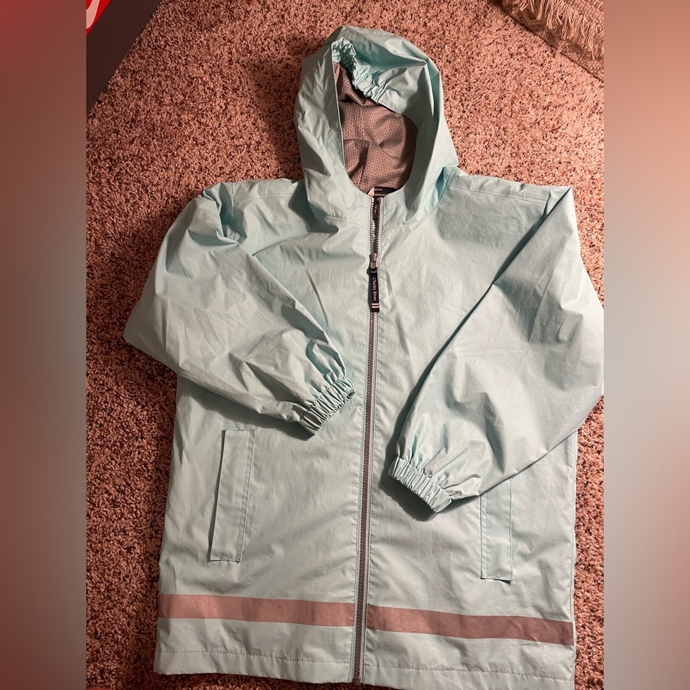 Charles River Apparel Aqua Windbreaker/Rain Jacket